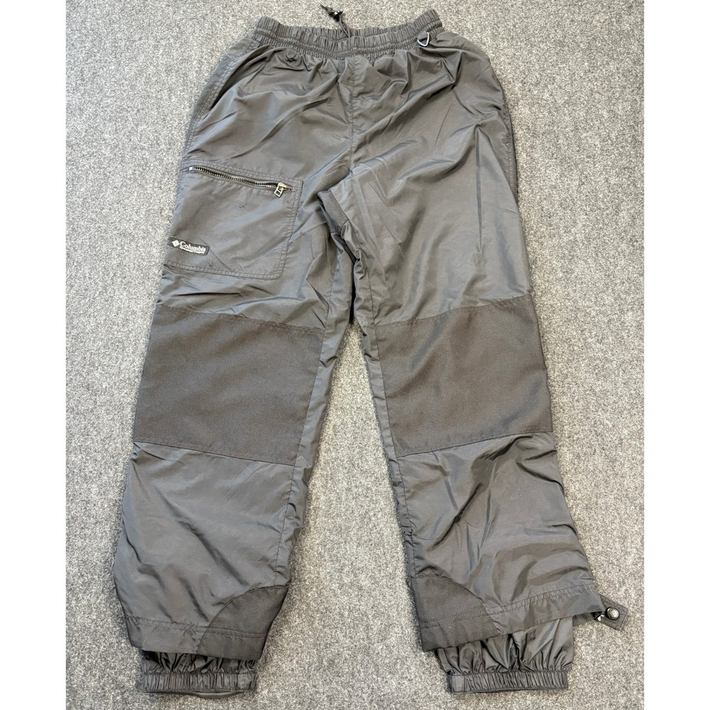 Columbia Sportswear Mens Black Nylon Cargo Hiking Snow Pants Large L LL Japan